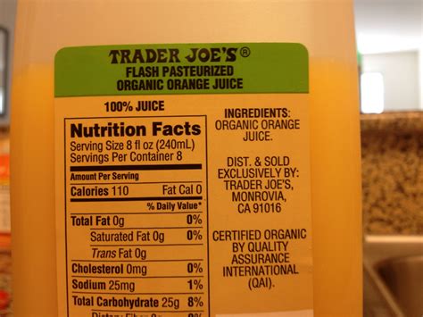 100 Orange Juice Nutrition Facts Astral Projection