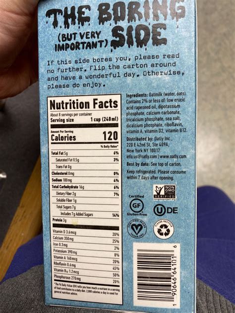 Oat Milk Nutrition Facts Everything You Need To Know Happy Nourish Hub