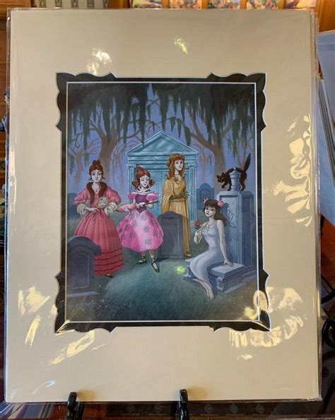 Disneyland Haunted Mansion 50th Anniversary Haunted Ladies Print Larry