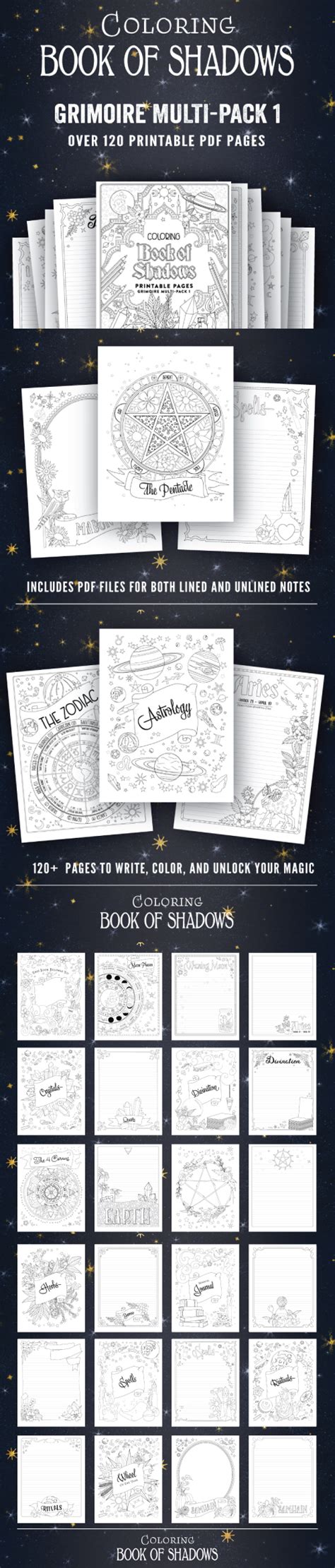 printable book of shadows pages free