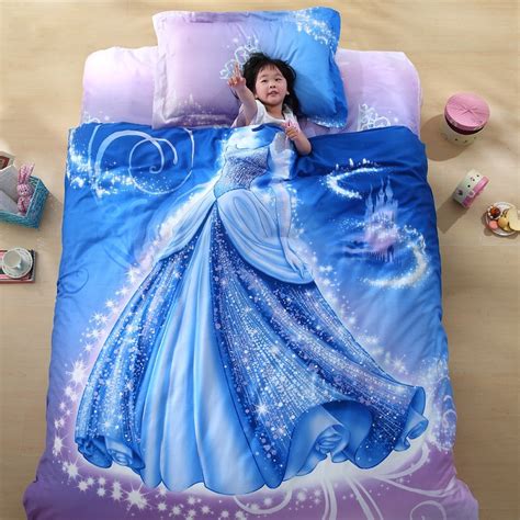 Price range of bed sheets according to color in india. Organic Cotton Brand Designer 3D Bed Linen Cinderella Kids ...