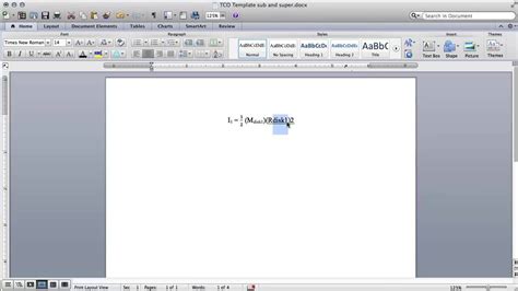 Inserting Subscripts And Superscripts Into A Word Document Youtube