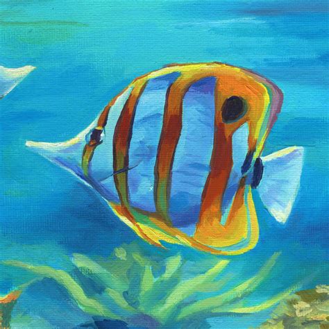 Tropical Fish Oil Painting Underwater Animal Painting On Canvas