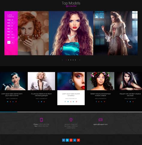 Models Agency Models Portfolio Html Template