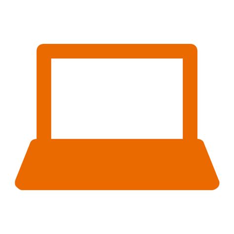 Laptop Icon Png Symbol Orange