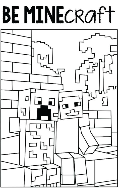 Cute Minecraft Coloring Pages At Free Printable