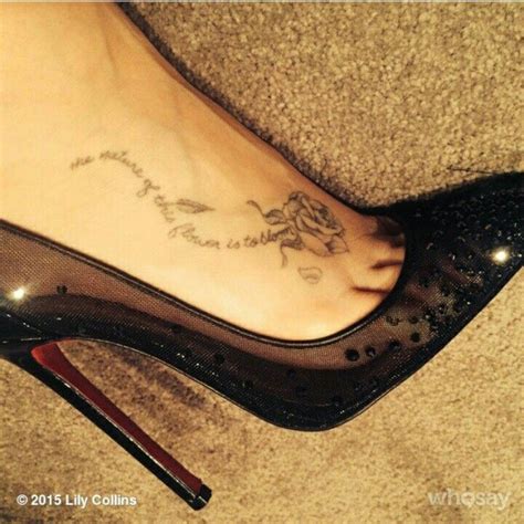 boho rock lilly collins sore feet foot tattoo red sole christian louboutin shoe boots