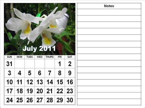 Katieyunholmes July Calendars 2011