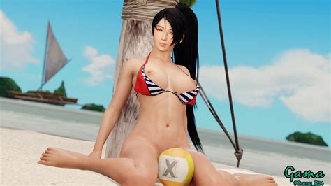 rule 34 1080p 3d beach beachball bikini black hair blender software bottomless breasts