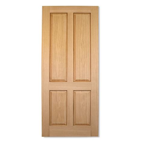 Wooddoor Internal Oak Traditional Victorian 4 Panel Door
