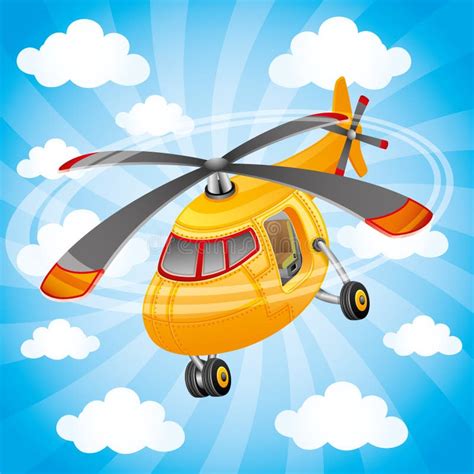 Helicóptero Anaranjado Del Juguete Ilustración Del Vector Ilustración