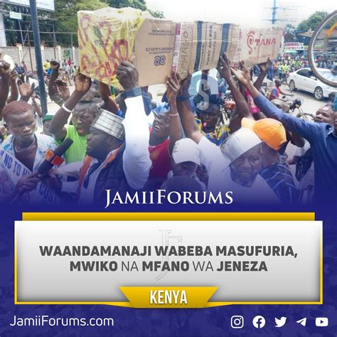Jamii Forums On Twitter Kenya Waandamanaji Wabeba Masufuria Mwiko Na Mfano Wa Jeneza Baadhi