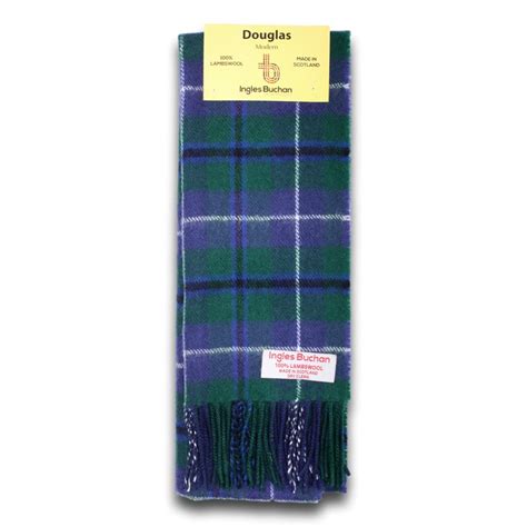 Douglas Tartan Scarf Made In Scotland 100 Wool Plaid