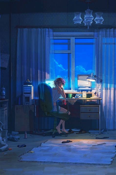 Late Night Chillin Hd Anime Wallpapers Anime Wallpaper Android