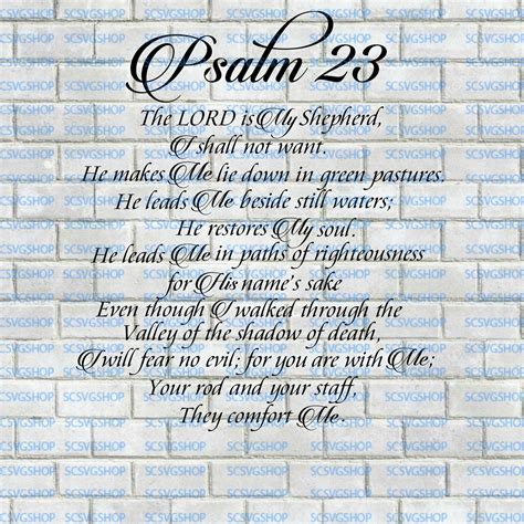 Psalm 231 4 Svg Cut File Religious Svg File The Lord Is My Etsy Porn Sex Picture