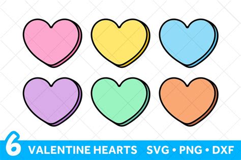 Valentine Svg Files Conversation Hearts Candy Valentines