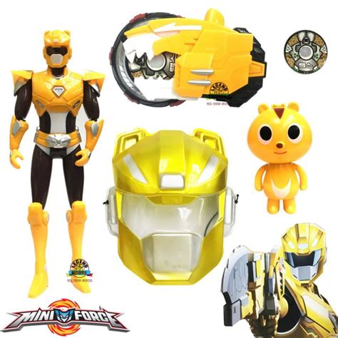 Mini Force X Agent Toys Robot Max Mask And Miniforce Yellow Selector