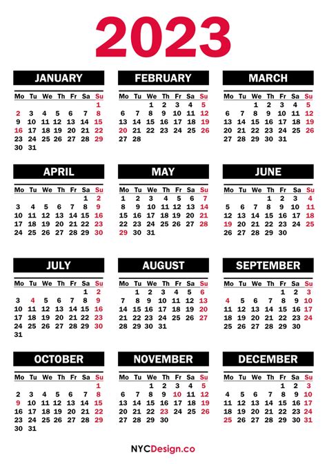 2023 Calendar With Us Holidays Printable Free Pdf Black Ms
