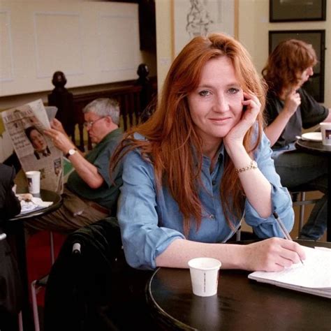 Jk Rowling Writing Harry Potter At A Café In Scotland 1998