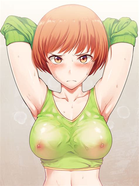 Satonaka Chie Persona And 2 More Drawn By Another Story Danbooru