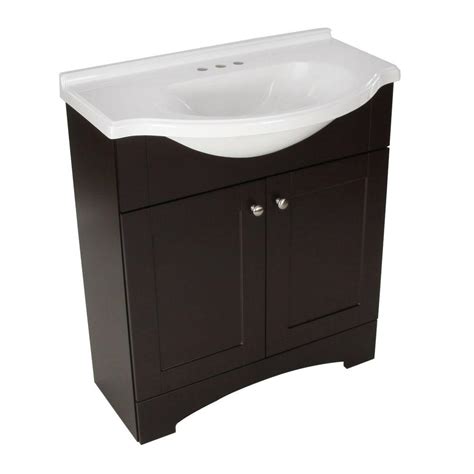 These small bathroom vanities add a big dose of glamour to even the littlest bathroom. Glacier Bay Del Mar 30 in. W x 19 in. D Bath Vanity in ...