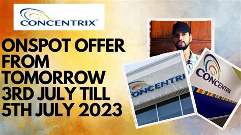 Concentrix Bulk Hiring 2023 Onspot Offer Letter From 3rd July Till