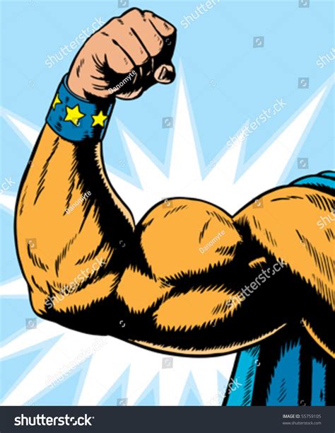 Superhero Arm Flexing Can Be Used Stock Vector 55759105 Shutterstock