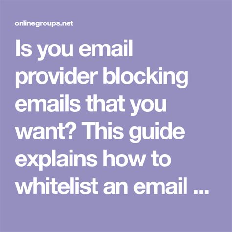 How To Whitelist An Email Address With Gmail Or Yahoo