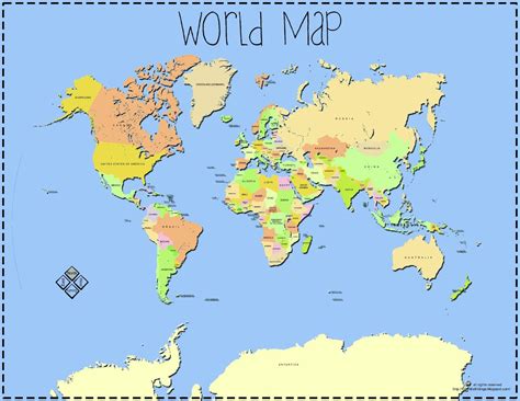 World Map Labels Us Map Printable Us Map Geography Lessons