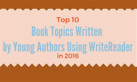 Top 10 Book Topics Written In 2016 Writereader