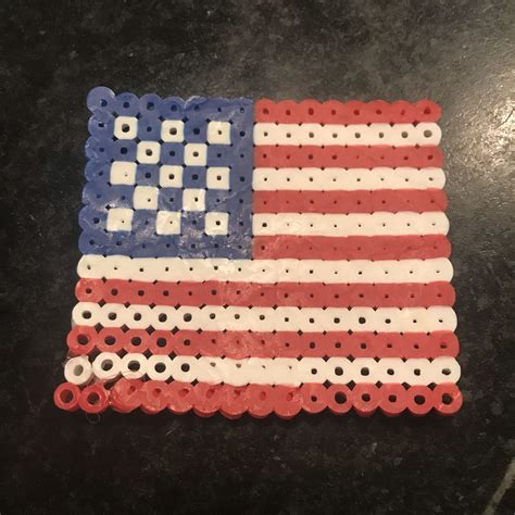 American Flag Perler Bead Idea Perler Beads Perler Beads