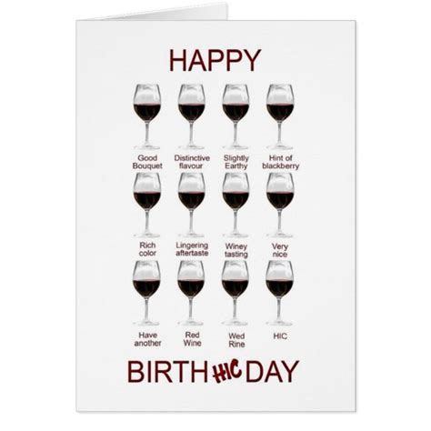 Wine Tasting Funny Birthday Card