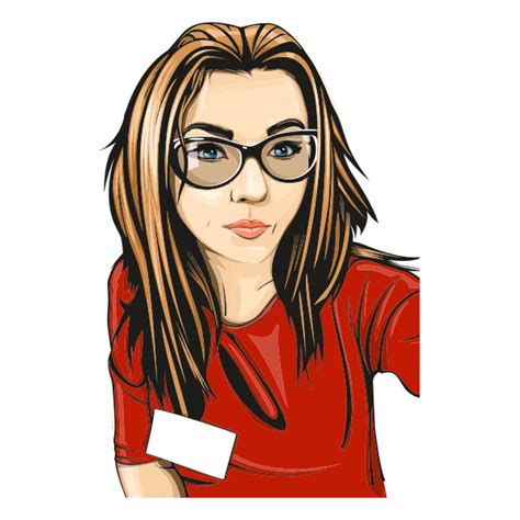 Girl With Glasses Free Svg