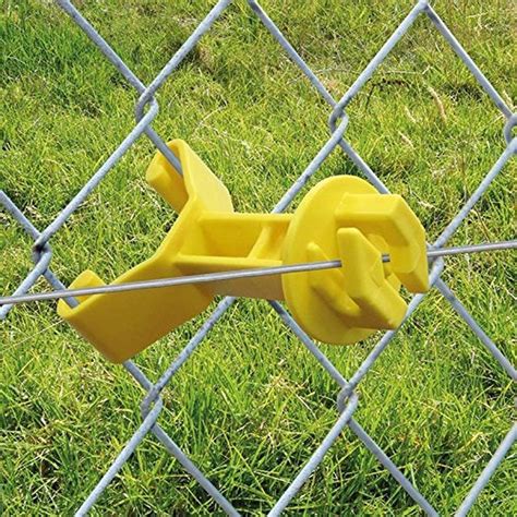 The voltage of the shock may have effects ranging from discomfort to death. Chain Link Insulator Yellow 25/pk Extends electric fence ...