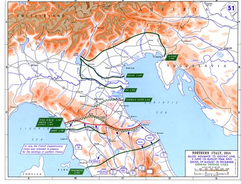 The War In Italy 1943 45 And Environs German Defences In Italy