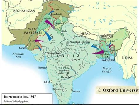 Partition Of India In 1947 India World Map Historical Maps Indian