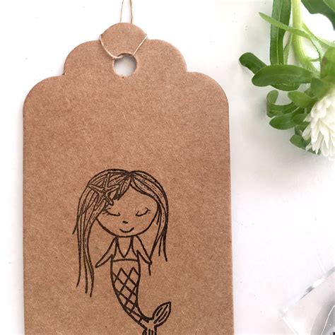 Mermaid Clear Rubber Stamp By Little Stamp Store