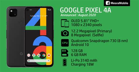 The google pixel 3 features a 5.5 display, 12.2mp back camera, 8 + 8mp front camera, and a 2915mah battery. Google Pixel 4a Price In Malaysia RM1499 - MesraMobile
