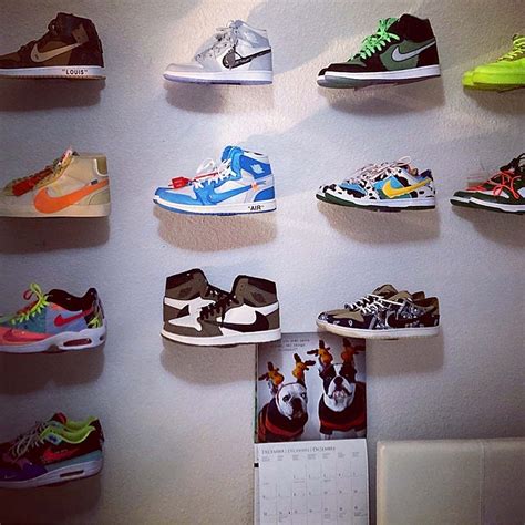 Set Of 12 Floating Sneaker Displays Shelves Clear Plastic Etsy Uk