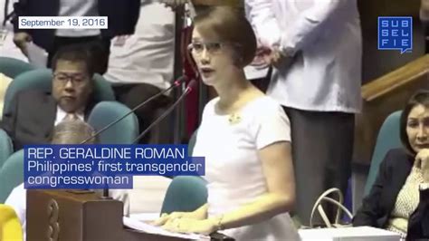 First Filipina Transgender Legislator Speaks In Congress For The First Time Youtube