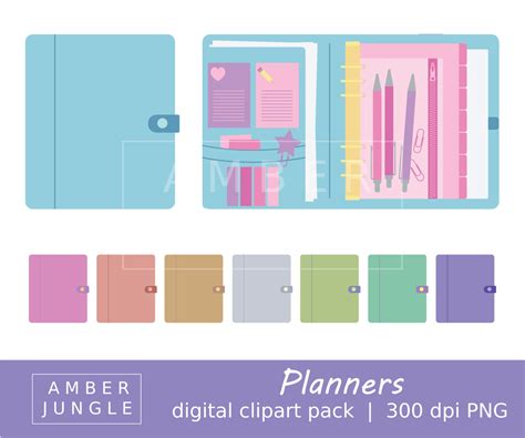 Scrapbooking Clip Art Image Files Papercraft Cute Clipart Planner Accessories Kawaii Clipart