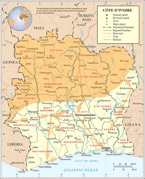 Cote Divoire Map Map Africa Map Africa
