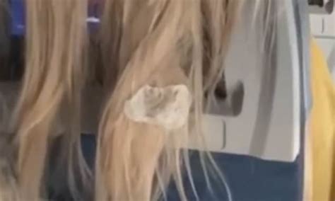 Plane Passenger Sticks Chewing Gum Into Womans Hair And