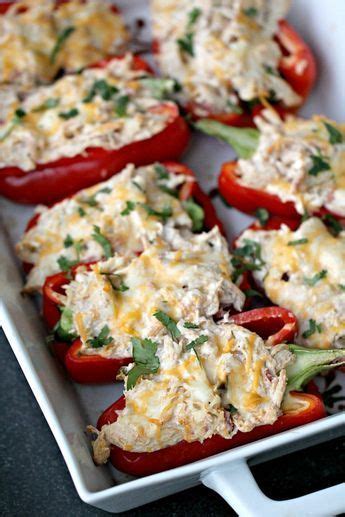 Low Carb Creamy Chicken Stuffed Peppers Easy Recipes