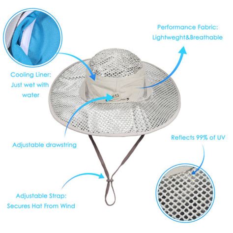 Polar Hydro Evaporative Cooling Hats Uv Reflective Protection Bucket