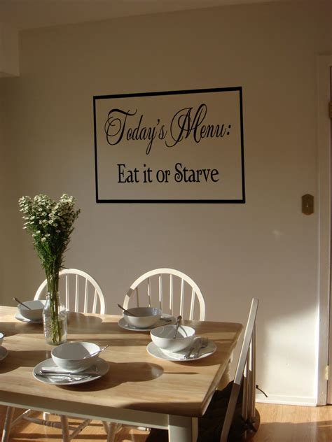Todays Menu Eat Or Starve Wall Decals Trading Phrases