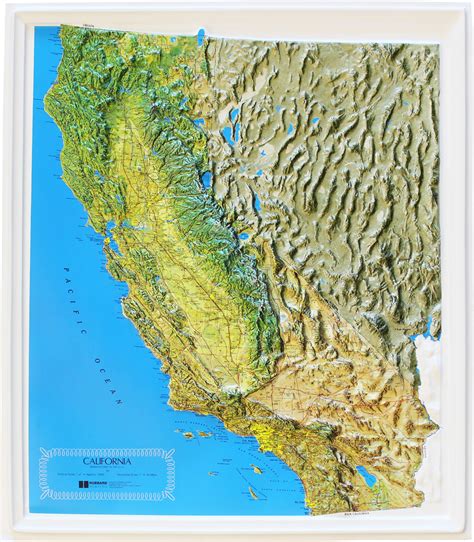 Buy California Relief Map Flagline