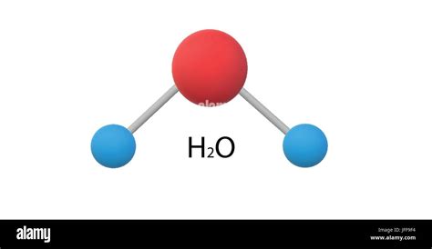 H2o Molecule Model Stock Vector Art And Illustration Vector Image