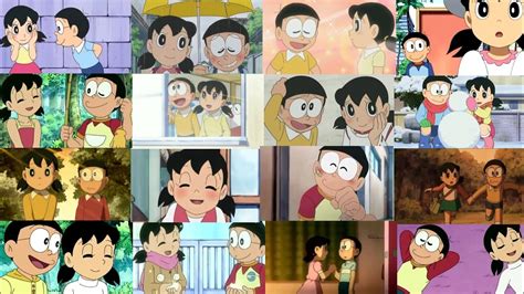 nobita love shizuka cute scenes in one [ amv ] doraemon youtube