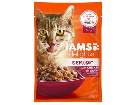 However, owners of senior cats or cats with kidney disease may want to consider a wet food with a lower phosphorus content. IAMS launches wet cat food 'delights'